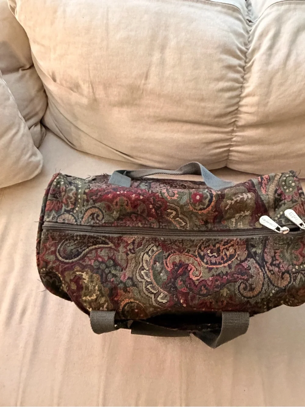 Pierre Cardin Paisley Tapestry Travel Bag